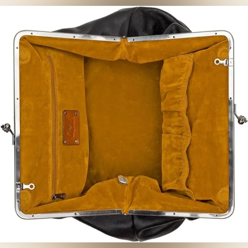 Serafina Frame Bag Rugged Natural Grain Leather - Picture 3 of 3